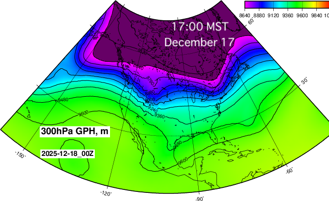 NOAA GFS 300hPa Forecast