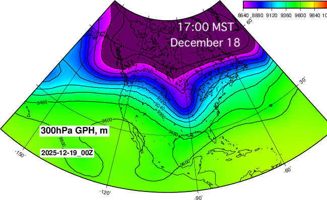 NOAA GFS 300hPa Forecast