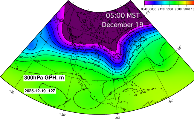 NOAA GFS 300hPa Forecast