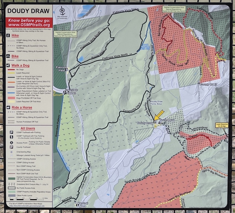 Doudy Draw Traihead, Boulder, Colorado (September 2024)